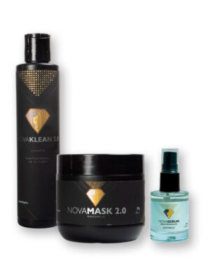 Pack de Champú NovaKLEAN 2.0 + Manteca proteica NovaMASK 2.0 + Serum reparador NovaSERUM